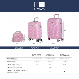 Stars rigid medium suitcases with L capacity