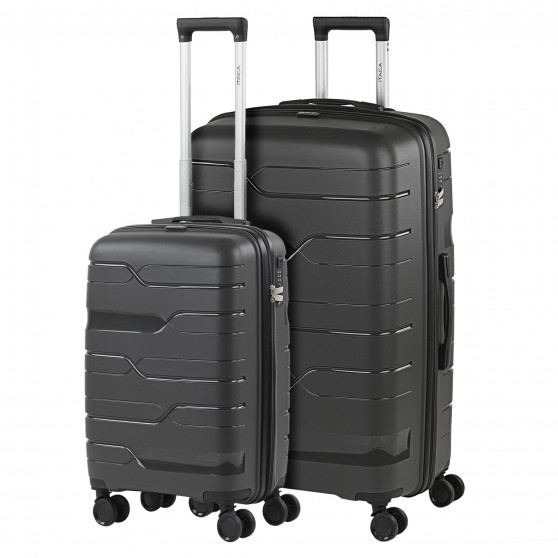 Lot de 2 3 valises cabine moyenne et grande Sarajevo rigide souple avec une capacite de